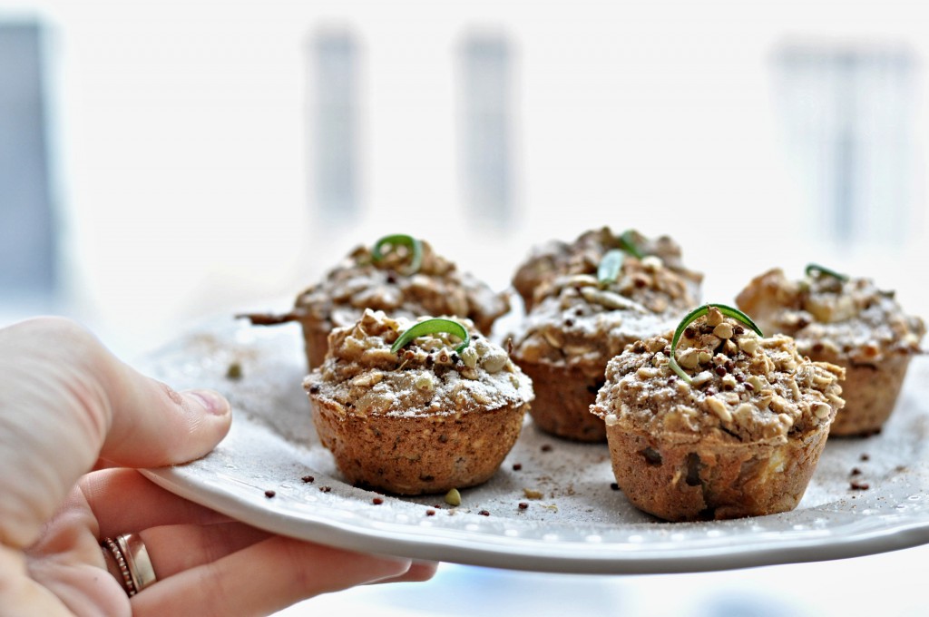 Mini muffiny z ovesných vloček a hrušky