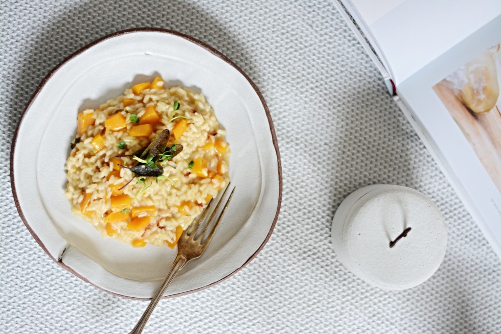 Dýňové risotto se šalvějí